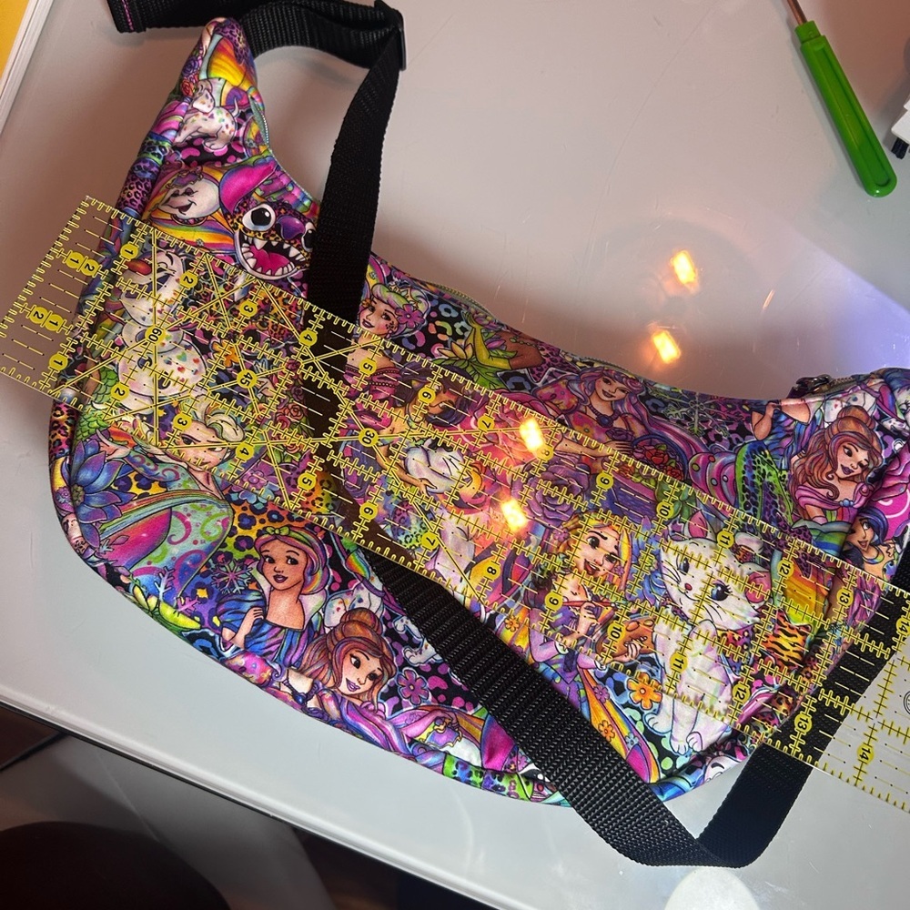 One of a kind handmade crossbody with upcycled materials. - Picture 8 of 9